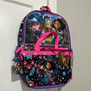 NWT Disney Encanto Girls Backpack 17in H with Lunch tote